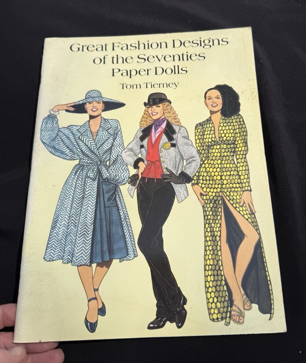 Great Fashion Designs Of The Seventies Paper Dolls By Tom Tierney VTG 1995 Uncut